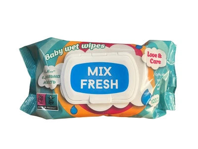 Влажные салфетки детские Mix Fresh, 120 шт (133402)