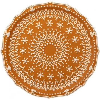 Тарілки керамічні (2шт) "Прянична Сніжинка" Ø27.5см (19274)