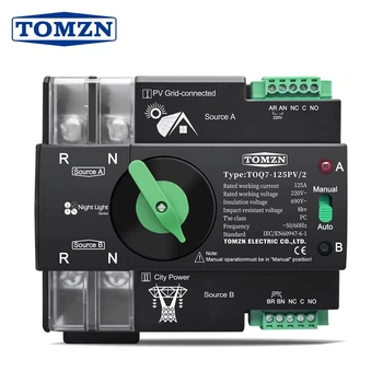Автомат вводу резервного живлення 125А TOMZN TOQ7-125/2PV 2P ATS/АВР (toq7-2p-125-pv)