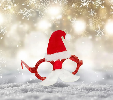 Окулькари новорічні “Вусатий Санта” | Christmas Glasses “Santa with Mustache”