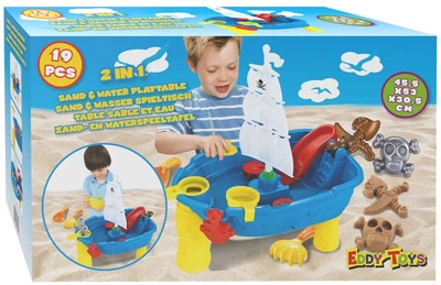 Пісочниця Eddy Toys піратський корабель 45.5 x 30 x 5 см 19 ел. 1999680 (8711252048154)