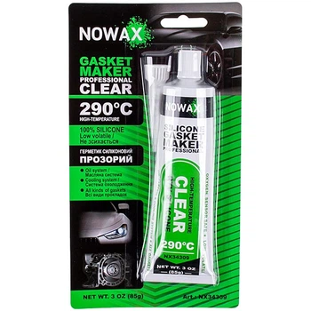 Герметик силиконовый (высокотемпературный) Nowax NX34309 85g прозрачный