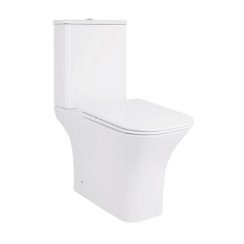 Унитаз-компакт Qtap Presto Quadro безободочный с сиденьем Soft-close QT24221215AW