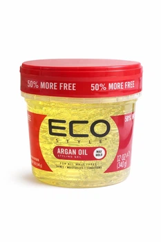 Гель для укладки Ecoco стайлинг всех типов волос легкой фиксации, для придания гибкой формы и блеска с аргановым маслом 340 мл Eco Style Argan Oil