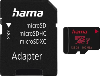 Karta pamięci Hama microSDXC 128GB UHS Speed C3 UHS-I + adapter SD (4047443479433)