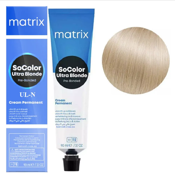 Крем-краска Matrix SoColor Pre-Bonded Permanent №UL-N Нейтральный ультра блонд 90 мл