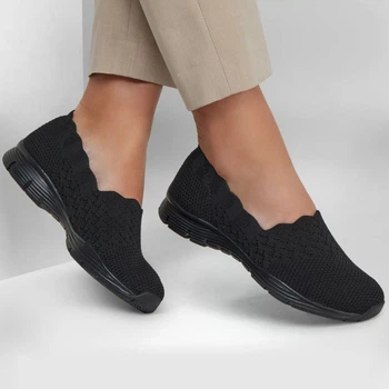Женские слипоны Seager-Stat Skechers 38,5 (8,5 US) 25,5 см Черный 1159854829