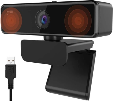 Веб-камера Nuroum AW-V11 QHD 2K 60fps с двойным микрофоном и функцией WDR, компьютерная веб камера 90° для стримов, - Б/У
