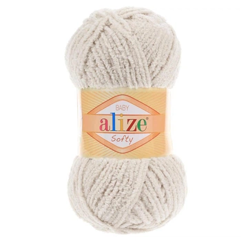 Пряжа Alize Softy, плюшевая, №599 экрю, 50 гр