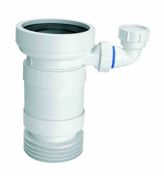 Гофра розтяжна до унітазу McALPINE L 240-380 мм, з бок.відводом 40мм WC-F23RD