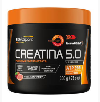 Креатин Creatina 5.0 EthicSport 300 г вкус Зеленого яблока и грейпфрута
