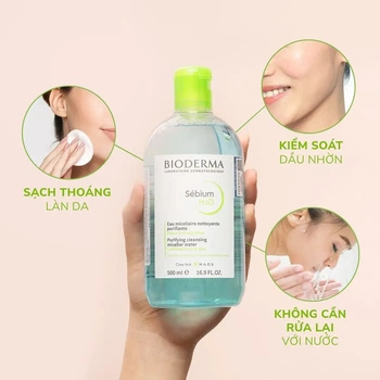 Очисна міцелярна вода Bioderma Sébium H2O 500 мл лосьйон Біодерма себіум (3701129812013)