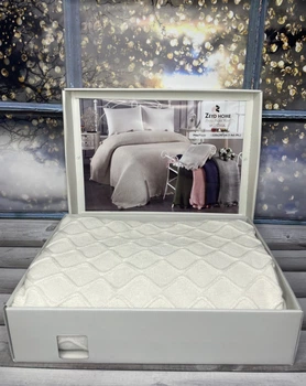 Вязаный плед с помпонами 220 на 240 см Zeyd Home белый 1104108