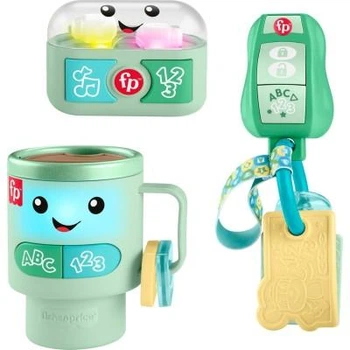 Набір Fisher-Price Baby Toys Laugh & Learn Ready to Go, 3 електронні навчальні завдання для малюків віком від 6 місяців (англійською мовою)