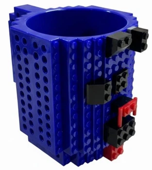 Кухоль-конструктор Build-On Brick Mug для напоїв оригінальний подарунок 350 мл Синій