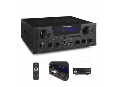 Караоке-підсилювач HIFI 2x300 Вт USB SD BT високої потужності