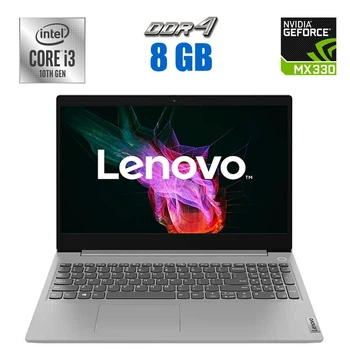 Игровой ноутбук Lenovo IdeaPad / 15.6" TN / Intel Core i3-1005G1 (2(4) ядра по 1.2-3.4GHz) / 8GB DDR4 / 256GB SSD / GeForce MX330, 2GB GDDR5, 64bit / WebCam / АКБ NEW б/у