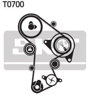 Комплект ременя ГРМ з помпою SKF (VKMC 11000)