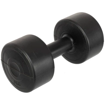 Гантель для фитнеса с PE покрытием 1штука Zelart TA-4759-5 1x5кг Черный