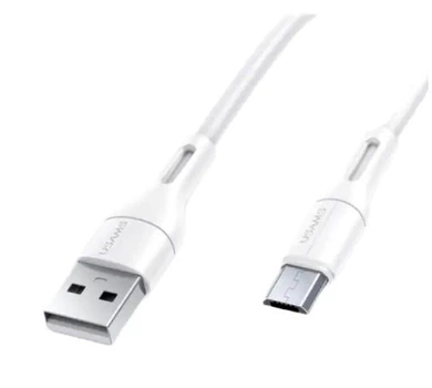 Кабель USAMS SJ502 Micro USB 1м Білий для заряджання та передачі даних