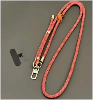 Шнурок на шею Rope Stripe Cord для украшения телефонов оранжево-желтый для удобного ношения