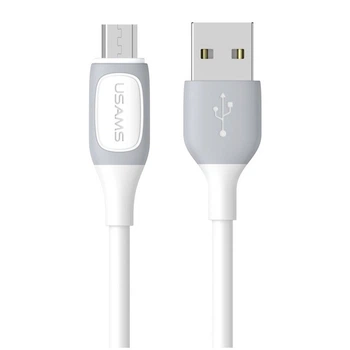 Кабель USAMS Jelly Series Micro USB 2A 1м Білий