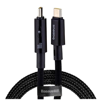 Кабель Baseus USB-C 100W текстильная оплётка для быстрой зарядки 2м белый