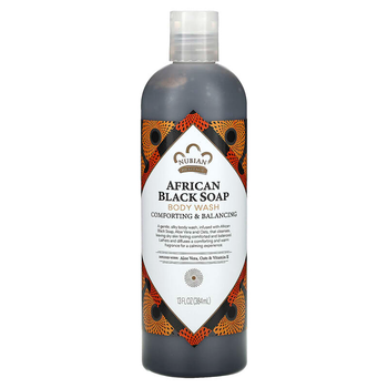 Африканське чорне мило для тіла Nubian Heritage, African Black Soap, Body Wash, в рідкій формі, 384 мл