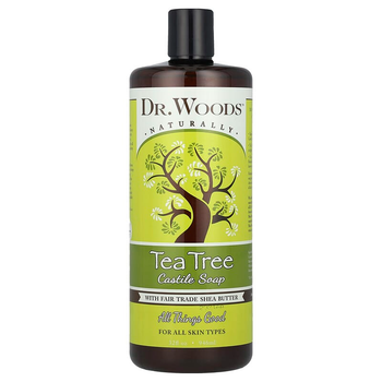 Кастильське мило чайного дерева Dr. Woods "Tea Tree Castile Soap" з маслом ши (946 мл)