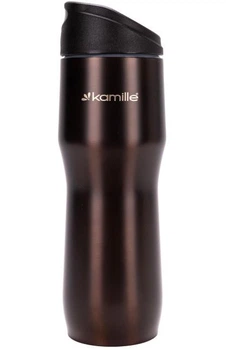 Термокухоль Kamille KM-2050 450 мл сталевий вакуумний коричневий