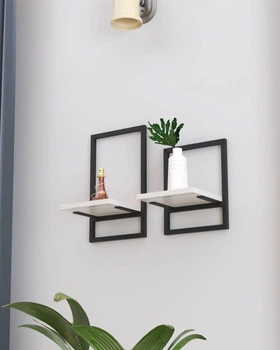 Комплект настенных полок в стиле лофт EcoLoft Диптих DSP-1387-2 Дуб Кортона