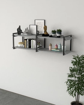 Настенная полка в стиле лофт EcoLoft Верония DSP-1379-10 ДСП Бетон