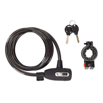 Замок Green Cycle GLK-220 на ключе с плетеным тросом 12х150cm (1084-LCK-73-72)