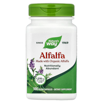 Люцерна Nature's Way "Alfalfa" для выведения токсинов и мочевой кислоты, 1215 мг (100 капсул)