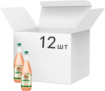 Упаковка сидра Somersby Персик-Гуава 4.7% 0.95 л x 12 шт (4820250944864)
