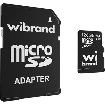 Карта пам'яті microSDXC 128GB Wibrand Class 10 UHS-I U3 + SD-adapter (WICDHU3/128GB-A)