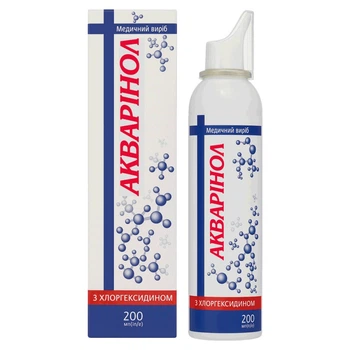 Назальный спрей Акваринол с хлоргексидином Красота и Здоровье 200 мл 12168