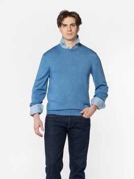 Джемпер чоловічий Arber з додаванням вовни Crew-neck N-AVT-142 M зріст 4 блакитний (M10.41.23.531)