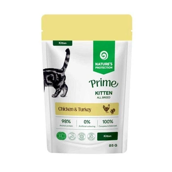 Вологий корм для кошенят Nature's Protection Prime Kitten Chicken and Turkey з куркою та індичкою, 85 г (NPPR479136)