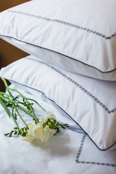 Комплект постельного белья Ecotton Евро 210х220 см Premium вышивка + кант Графит Перкаль (25141_000)