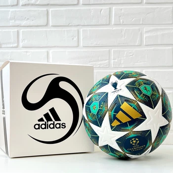 Мяч футбольный Adidas Лига Чемпионов 2025 в коробке Зеленый Размер 5