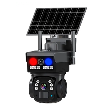IP камера видеонаблюдения RIAS LD010 (v380Pro APP) 4G 2 объектива 2MP+2MP с солнечной панелью Black (3_07872)