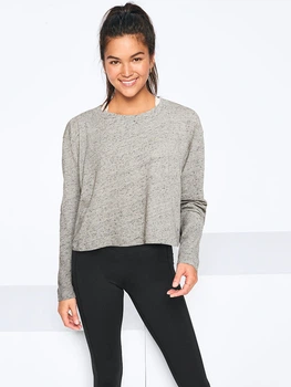 Лонгслив, кофта,реглан серого цвета Victoria's Secret р. M 30027