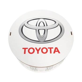"Запаска справжнього автомобіліста TOYOTA" Дерев'яний бокс з солодощами №101/20, 1 кг, (21х21х9см), арт. 101_Д_20