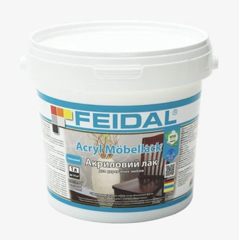 Лак акриловый мебельный глянцевый Feidal Acryl Möbellack 1л