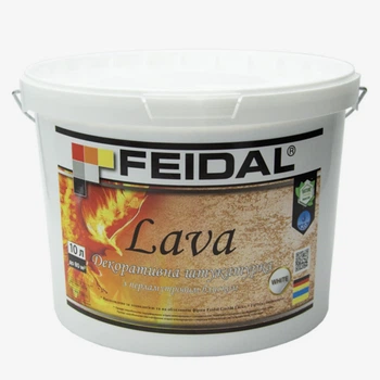 Краска интерьерная декоративная Feidal Lava Белая 10л