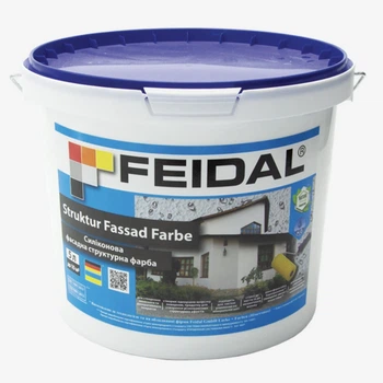 Краска фасадная силиконовая структурная Feidal Struktur Fassad Farbe 5л