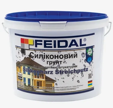 Грунт силиконовый под декоративные штукатурки Feidal Silikonharz Streichputz 16кг
