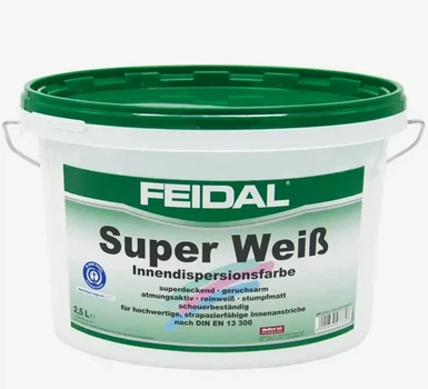 Краска интерьерная Feidal Super Weiß Белая 2,5л