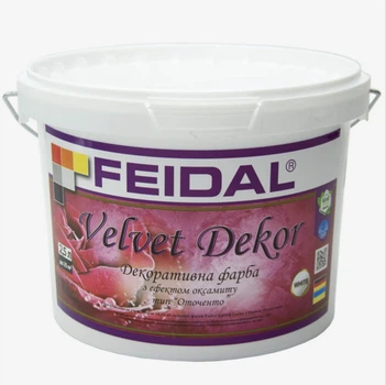 Краска декоративная интерьерная Feidal Velvet Dekor Белая 2.5л